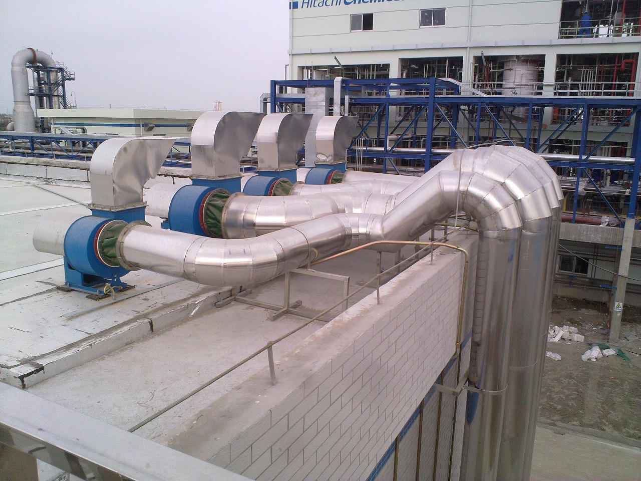 不銹鋼風(fēng)機(jī)管道——南通日立化成